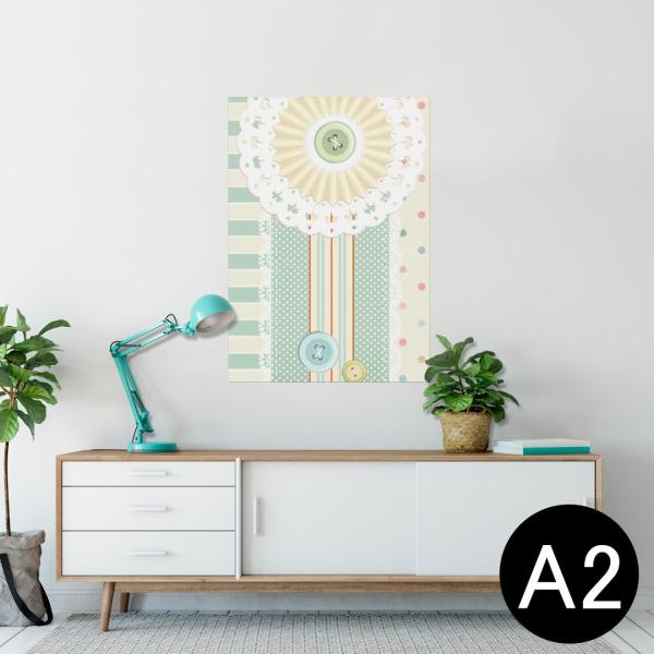 �|�X�^�[ �E�H�[���X�e�b�J�[ �V�[���� 420×594mm A2 �ʐ^ �� �C���e���A ������� wall sticker poster �{�^���@���ʁ@���[�X�@���F 007693