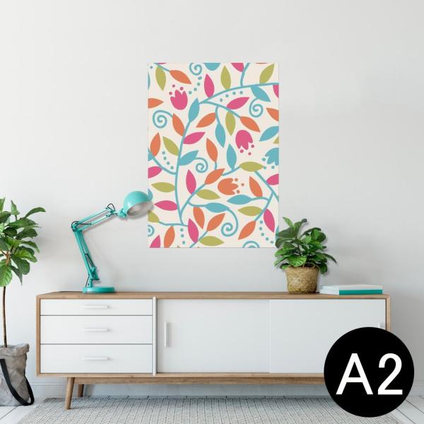 �|�X�^�[ �E�H�[���X�e�b�J�[ �V�[���� 420×594mm A2 �ʐ^ �� �C���e���A ������� wall sticker poster �ԁ@�t�����[�@�J���t���@�͗l 007805