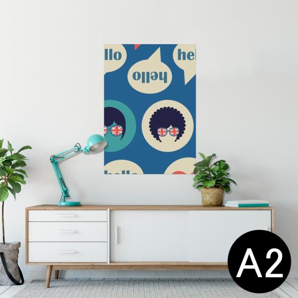 �|�X�^�[ �E�H�[���X�e�b�J�[ �V�[���� 420×594mm A2 �ʐ^ �� �C���e���A ������� wall sticker poster �n�[�g�@�q�Q�@�C���X�g�@�͗l�@�� 008093