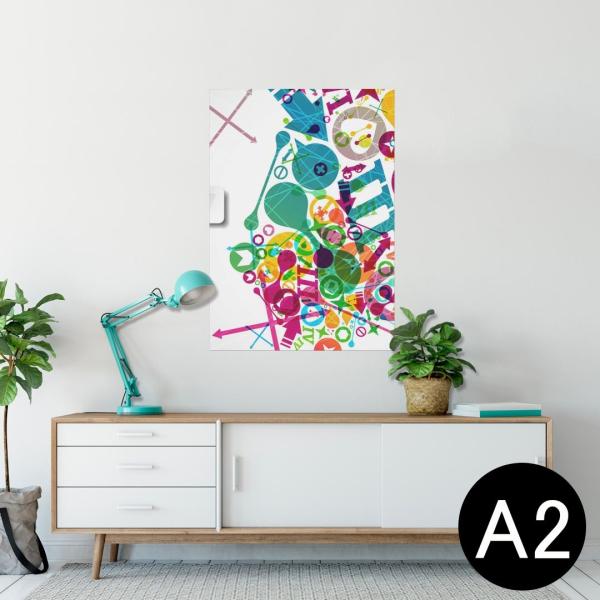 �|�X�^�[ �E�H�[���X�e�b�J�[ �V�[���� 420×594mm A2 �ʐ^ �� �C���e���A ������� wall sticker poster �J���t���@���C���{�[�@�n�[�g 008196