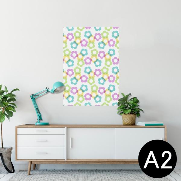 �|�X�^�[ �E�H�[���X�e�b�J�[ �V�[���� 420×594mm A2 �ʐ^ �� �C���e���A ������� wall sticker poster �ԁ@�t�����[�@�J���t���@�p�X�e���@�͗l 008234