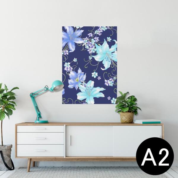 �|�X�^�[ �E�H�[���X�e�b�J�[ �V�[���� 420×594mm A2 �ʐ^ �� �C���e���A ������� wall sticker poster �ԁ@�t�����[�@���F�@�@�u���[ 008641