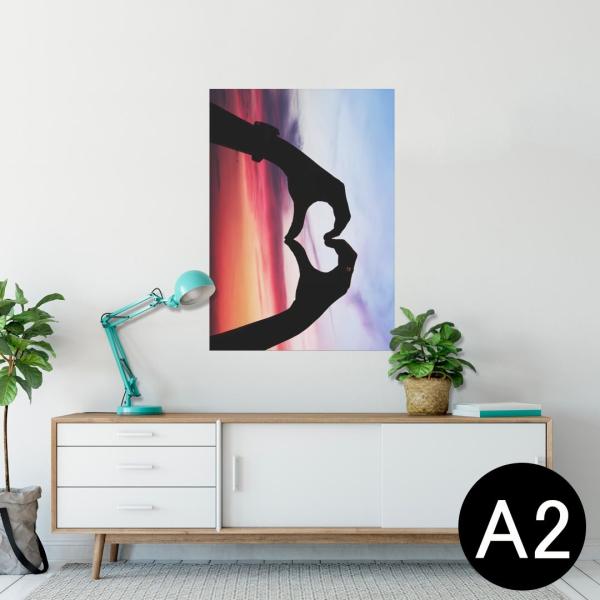 �|�X�^�[ �E�H�[���X�e�b�J�[ �V�[���� 420×594mm A2 �ʐ^ �� �C���e���A ������� wall sticker poster ��@�n�[�g�@�ʐ^ 009663