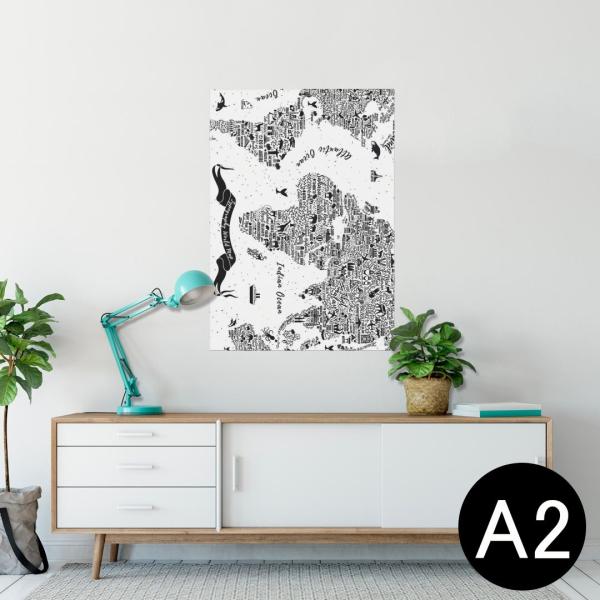 �|�X�^�[ �E�H�[���X�e�b�J�[ �V�[���� 420×594mm A2 �ʐ^ �� �C���e���A ������� wall sticker poster ���E�n�}�@���g�� 014130