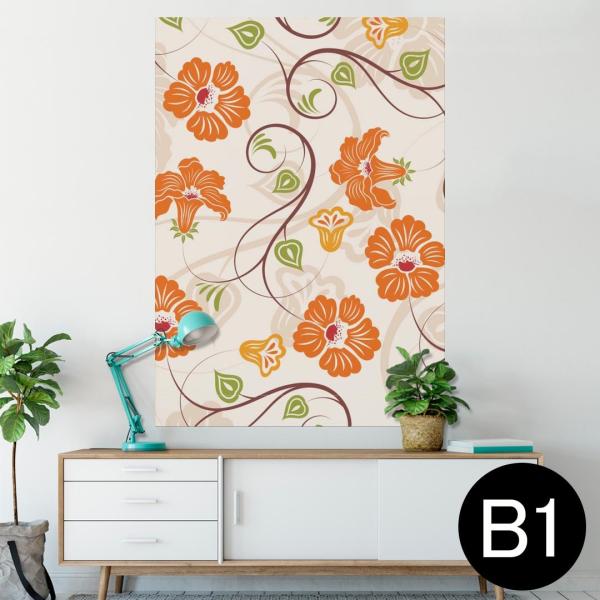 �|�X�^�[ �E�H�[���X�e�b�J�[ �V�[���� 728×1030mm B1 �ʐ^ �� �C���e���A ������� wall sticker poster �ԁ@�t�����[�@�I�����W 003723