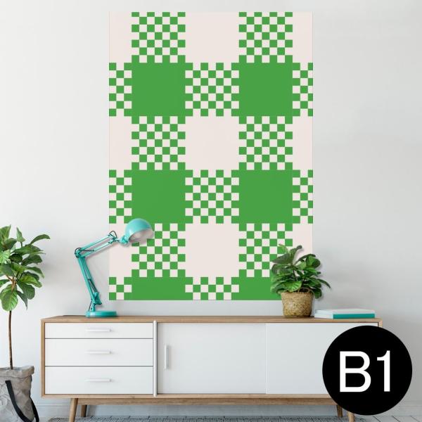 �|�X�^�[ �E�H�[���X�e�b�J�[ �V�[���� 728×1030mm B1 �ʐ^ �� �C���e���A ������� wall sticker poster �`�F�b�N�@�΁@�� 004153