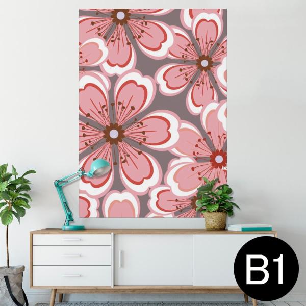 �|�X�^�[ �E�H�[���X�e�b�J�[ �V�[���� 728×1030mm B1 �ʐ^ �� �C���e���A ������� wall sticker poster �ԁ@�t�����[�@�s���N 004252