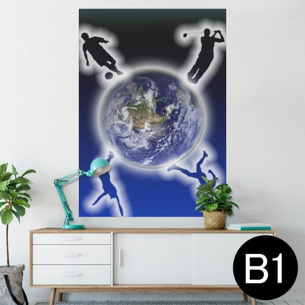 �|�X�^�[ �E�H�[���X�e�b�J�[ �V�[���� 728×1030mm B1 �ʐ^ �� �C���e���A ������� wall sticker poster �n���@�X�|�[�c�@�C���X�g 004469