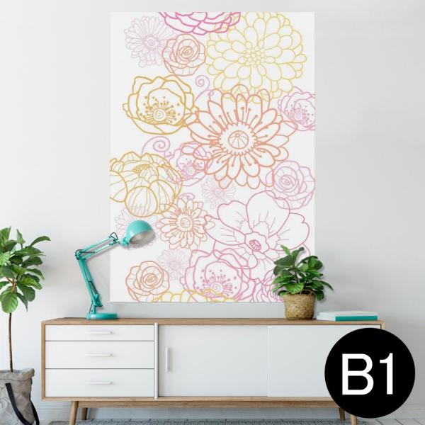 �|�X�^�[ �E�H�[���X�e�b�J�[ �V�[���� 728×1030mm B1 �ʐ^ �� �C���e���A ������� wall sticker poster �ԁ@�t�����[�@�s���N 004781