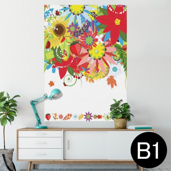 �|�X�^�[ �E�H�[���X�e�b�J�[ �V�[���� 728×1030mm B1 �ʐ^ �� �C���e���A ������� wall sticker poster �ԁ@�J���t�� 004883