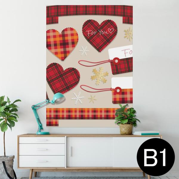 �|�X�^�[ �E�H�[���X�e�b�J�[ �V�[���� 728×1030mm B1 �ʐ^ �� �C���e���A ������� wall sticker poster �`�F�b�N�@�n�[�g�@���� 005774