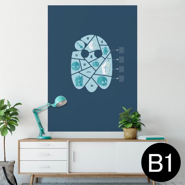 �|�X�^�[ �E�H�[���X�e�b�J�[ �V�[���� 728×1030mm B1 �ʐ^ �� �C���e���A ������� wall sticker poster �n���E�B���@�L�����N�^�[ 007189