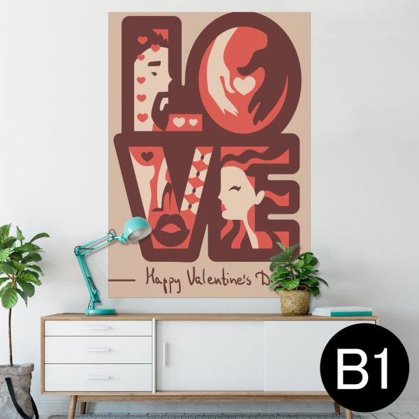 �|�X�^�[ �E�H�[���X�e�b�J�[ �V�[���� 728×1030mm B1 �ʐ^ �� �C���e���A ������� wall sticker poster �ԁ@���b�h�@�n�[�g�@�o�����^�C�� 007309