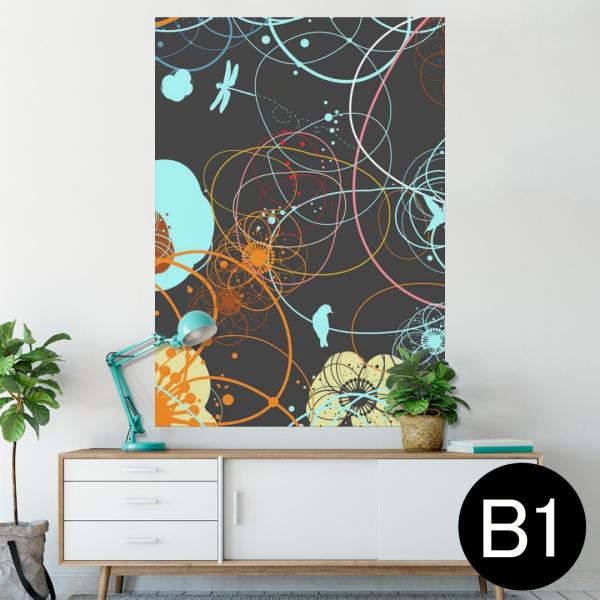 �|�X�^�[ �E�H�[���X�e�b�J�[ �V�[���� 728×1030mm B1 �ʐ^ �� �C���e���A ������� wall sticker poster �ԁ@�t�����[�@���F�@�ԁ@���b�h 007591