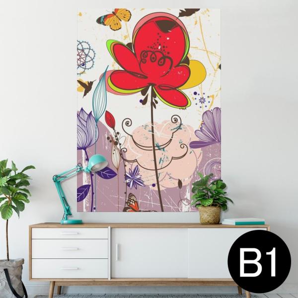 �|�X�^�[ �E�H�[���X�e�b�J�[ �V�[���� 728×1030mm B1 �ʐ^ �� �C���e���A ������� wall sticker poster �ԁ@�t�����[�@���@�C���X�g 007596