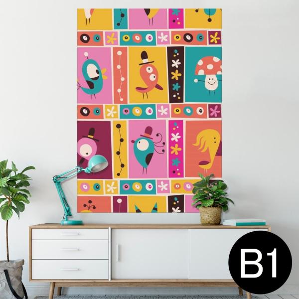 �|�X�^�[ �E�H�[���X�e�b�J�[ �V�[���� 728×1030mm B1 �ʐ^ �� �C���e���A ������� wall sticker poster �ԁ@�t�����[�@�J���t���@���@�͗l 008099