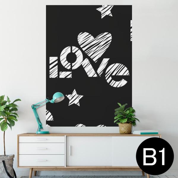 �|�X�^�[ �E�H�[���X�e�b�J�[ �V�[���� 728×1030mm B1 �ʐ^ �� �C���e���A ������� wall sticker poster �����@�n�[�g�@�u���b�N�@�͗l 008137