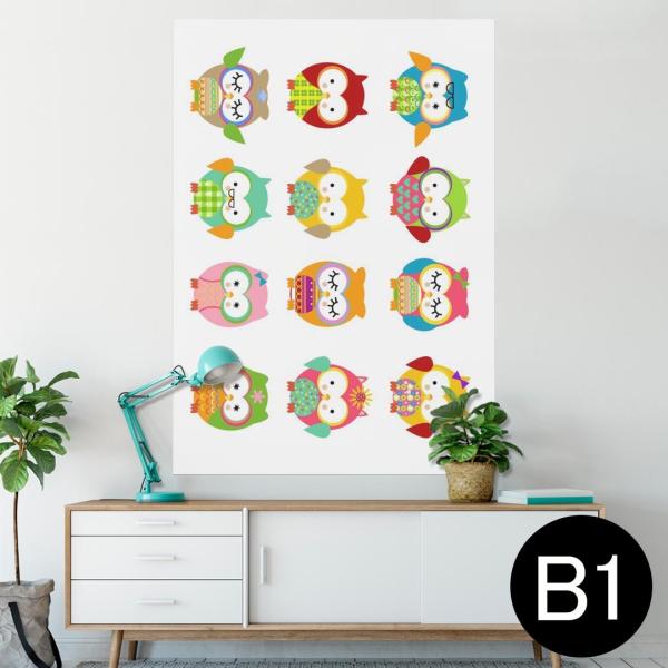 �|�X�^�[ �E�H�[���X�e�b�J�[ �V�[���� 728×1030mm B1 �ʐ^ �� �C���e���A ������� wall sticker poster �t�N���E�@�J���t���@�͗l 008451