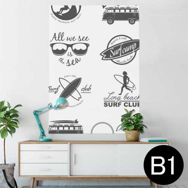 �|�X�^�[ �E�H�[���X�e�b�J�[ �V�[���� 728×1030mm B1 �ʐ^ �� �C���e���A ������� wall sticker poster �T�[�t�B���@�C�@���S 013961
