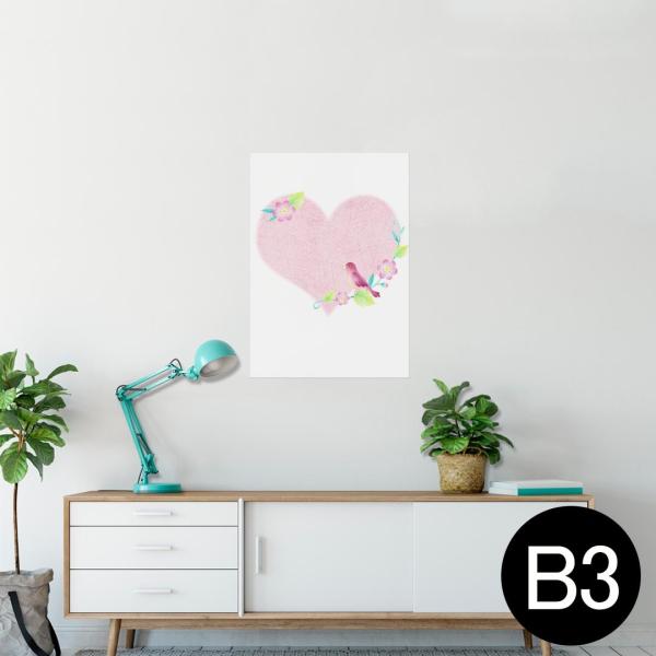 �|�X�^�[ �E�H�[���X�e�b�J�[ �V�[���� 364×515mm B3 �ʐ^ �� �C���e���A ������� wall sticker poster �n�[�g�@�s���N�@���킢�� 015568