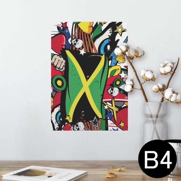 �|�X�^�[ �E�H�[���X�e�b�J�[ �V�[���� 257×364mm B4 �ʐ^ �� �C���e���A ������� wall sticker poster �W���}�C�J�@���Q�G�@HIPHOP 000270