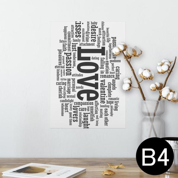 �|�X�^�[ �E�H�[���X�e�b�J�[ �V�[���� 257×364mm B4 �ʐ^ �� �C���e���A ������� wall sticker poster �p��@���@���@LOVE 009299