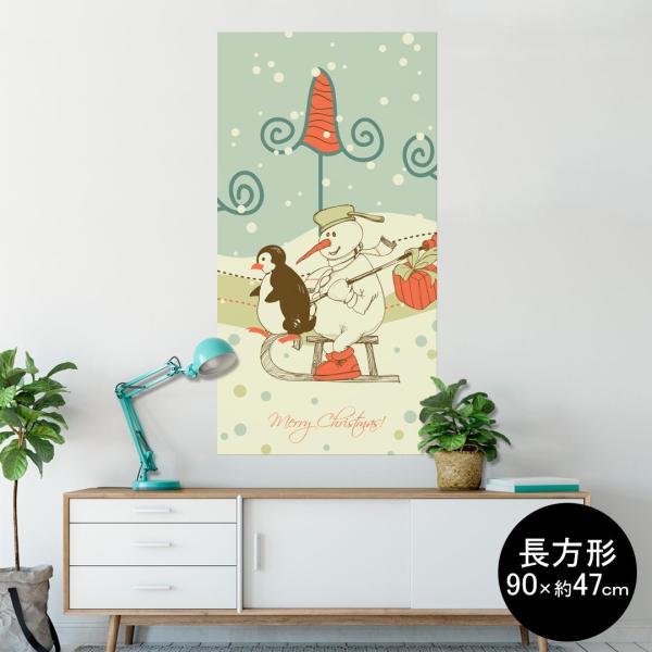 �|�X�^�[ �E�H�[���X�e�b�J�[ �����` �V�[���� 90×47cm Lsize �� �������@�������� wall sticker poster �N���X�}�X�@�X�m�[�}���@�~ 005106