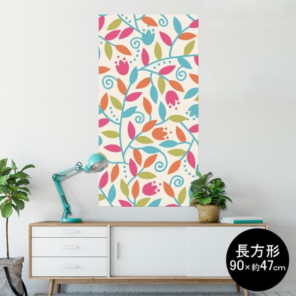 �|�X�^�[ �E�H�[���X�e�b�J�[ �����` �V�[���� 90×47cm Lsize �� �������@�������� wall sticker poster �ԁ@�t�����[�@�J���t���@�͗l 007805
