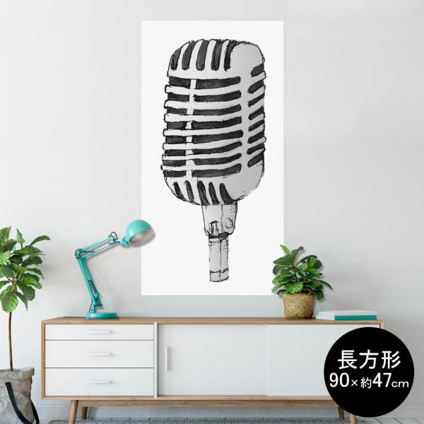 �|�X�^�[ �E�H�[���X�e�b�J�[ �����` �V�[���� 90×47cm Lsize �� �������@�������� wall sticker poster �}�C�N�@���y�@�~���[�W�b�N 014110