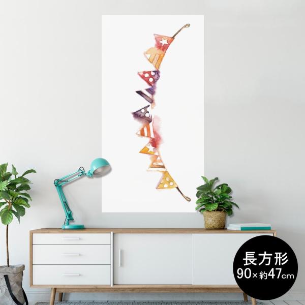 �|�X�^�[ �E�H�[���X�e�b�J�[ �����` �V�[���� 90×47cm Lsize �� �������@�������� wall sticker poster ���@�t���b�O�@�J���t�� 014740