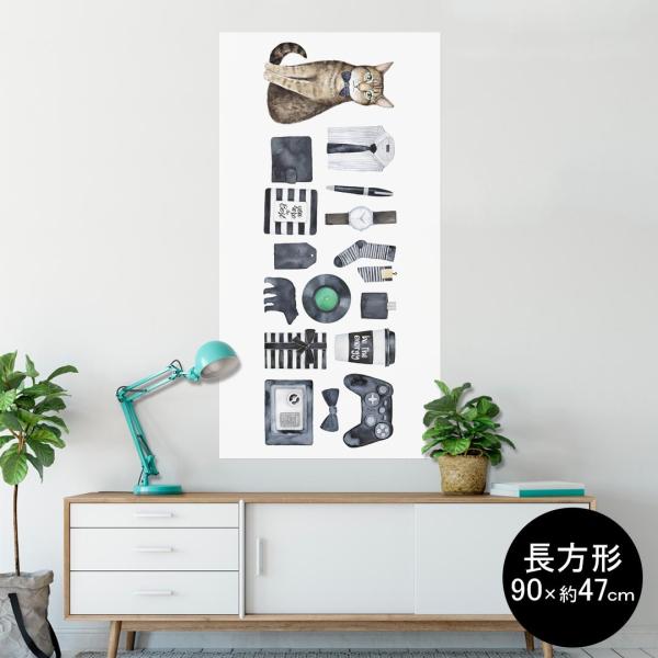 �|�X�^�[ �E�H�[���X�e�b�J�[ �����` �V�[���� 90×47cm Lsize �� �������@�������� wall sticker poster �L�@���m�N���@�Q�[���@�G�@�菑�� 015510