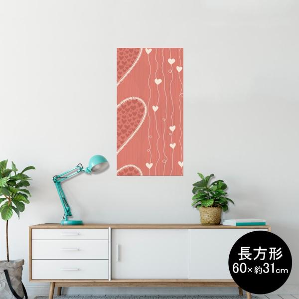 �|�X�^�[ �E�H�[���X�e�b�J�[ �����` �V�[���� 60×31cm Msize �� �������@�������� wall sticker poster �n�[�g�@�s���N�@�C���X�g 000173