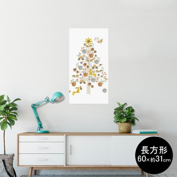 �|�X�^�[ �E�H�[���X�e�b�J�[ �����` �V�[���� 60×31cm Msize �� �������@�������� wall sticker poster �N���X�}�X�@���@�t�����[ 009850