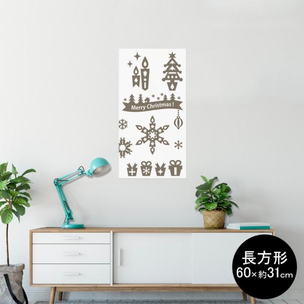 �|�X�^�[ �E�H�[���X�e�b�J�[ �����` �V�[���� 60×31cm Msize �� �������@�������� wall sticker poster �N���X�}�X�@�T���^�@�g�i�J�C 013850