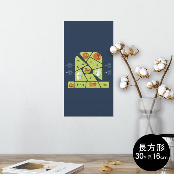 �|�X�^�[ �E�H�[���X�e�b�J�[ �����` �V�[���� ���� 30×16cm Ssize �� �������@wall sticker poster �n���E�B���@�L�����N�^�[ 007187