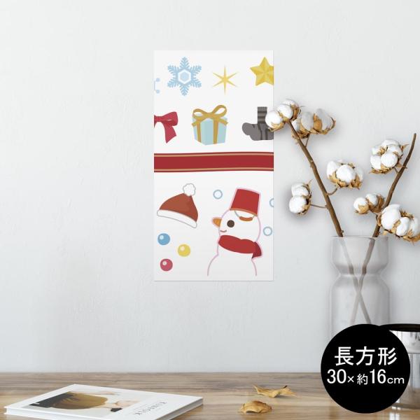 �|�X�^�[ �E�H�[���X�e�b�J�[ �����` �V�[���� ���� 30×16cm Ssize �� �������@wall sticker poster �N���X�}�X�@�X�m�[�}���@�~ 009252