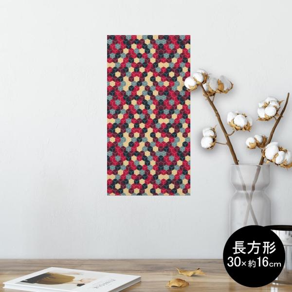 �|�X�^�[ �E�H�[���X�e�b�J�[ �����` �V�[���� ���� 30×16cm Ssize �� �������@wall sticker poster �͗l�@�J���t���@�L���[�u 011819