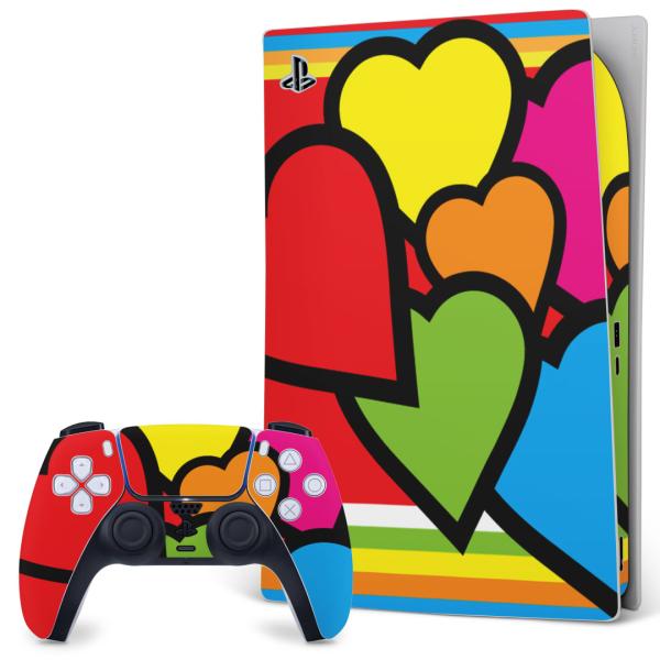 SONY PS5 �f�W�^���G�f�B�V���� �v���C�X�e�[�V���� ��p�������ȃX�L���V�[�� �\�邾���� �f�U�C���X�e�b�J�[  �n�[�g�@�J���t�� 007070