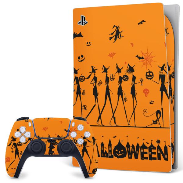 SONY PS5 �f�W�^���G�f�B�V���� �v���C�X�e�[�V���� ��p�������ȃX�L���V�[�� �\�邾���� �f�U�C���X�e�b�J�[  �n���E�B���@�I�����W�@�����@�J�{�`�� 007350