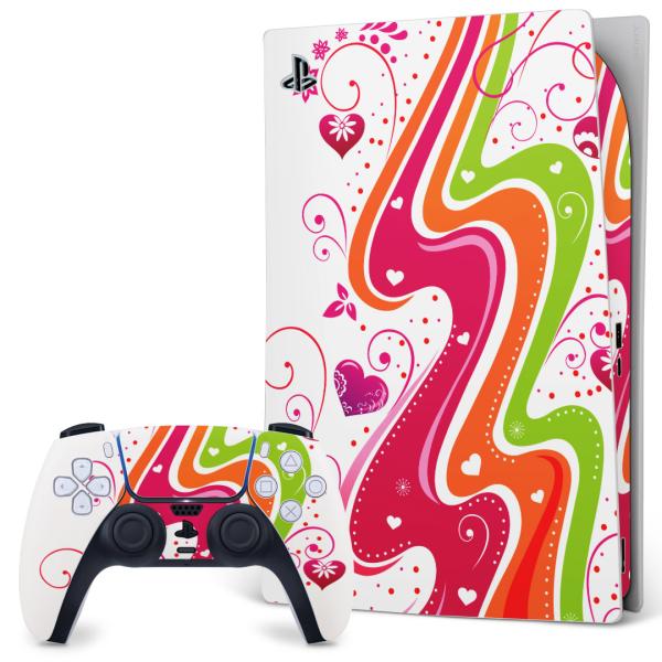 SONY PS5 �f�W�^���G�f�B�V���� �v���C�X�e�[�V���� ��p�������ȃX�L���V�[�� �\�邾���� �f�U�C���X�e�b�J�[  �n�[�g�@�ԁ@�t�����[�@�s���N 007364