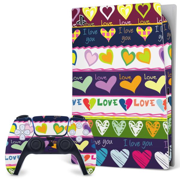 SONY PS5 �f�W�^���G�f�B�V���� �v���C�X�e�[�V���� ��p�������ȃX�L���V�[�� �\�邾���� �f�U�C���X�e�b�J�[  �n�[�g�@�J���t���@�͗l 007379