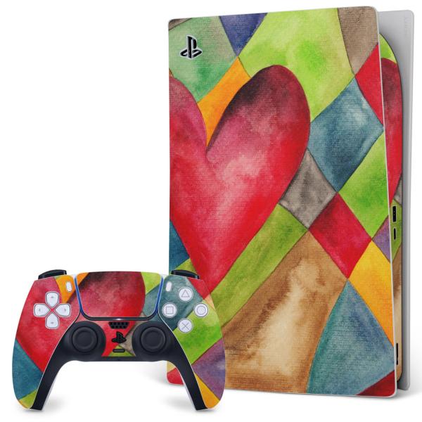 SONY PS5 �f�W�^���G�f�B�V���� �v���C�X�e�[�V���� ��p�������ȃX�L���V�[�� �\�邾���� �f�U�C���X�e�b�J�[  �n�[�g�@�ԁ@���b�h�@�J���t�� 007390