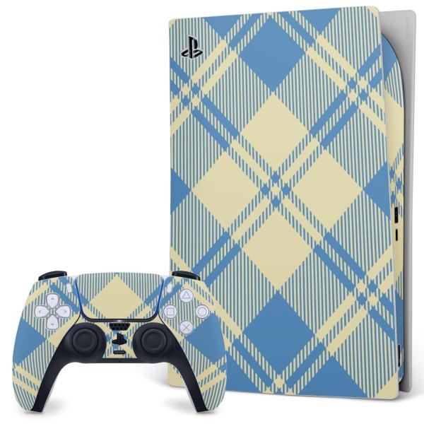 SONY PS5 �f�W�^���G�f�B�V���� �v���C�X�e�[�V���� ��p�������ȃX�L���V�[�� �\�邾���� �f�U�C���X�e�b�J�[  �`�F�b�N�@�͗l�@�@�u���[ 007428