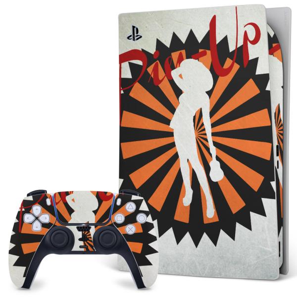 SONY PS5 �f�W�^���G�f�B�V���� �v���C�X�e�[�V���� ��p�������ȃX�L���V�[�� �\�邾���� �f�U�C���X�e�b�J�[  ���@�u���b�N�@�I�����W�@�l�� 007440