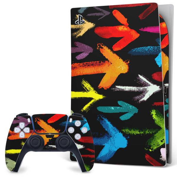 SONY PS5 �f�W�^���G�f�B�V���� �v���C�X�e�[�V���� ��p�������ȃX�L���V�[�� �\�邾���� �f�U�C���X�e�b�J�[  �J���t���@���@�͗l�@���@�u���b�N 007484