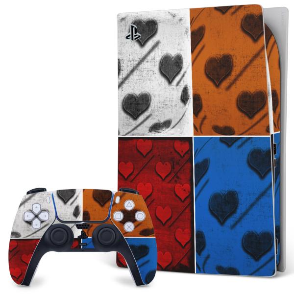 SONY PS5 �f�W�^���G�f�B�V���� �v���C�X�e�[�V���� ��p�������ȃX�L���V�[�� �\�邾���� �f�U�C���X�e�b�J�[  �n�[�g�@�ԁ@�@�u���[�@�͗l 007506