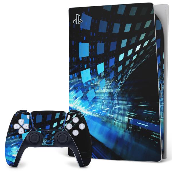 SONY PS5 �f�W�^���G�f�B�V���� �v���C�X�e�[�V���� ��p�������ȃX�L���V�[�� �\�邾���� �f�U�C���X�e�b�J�[  �@�u���[�@���@�u���b�N 007508