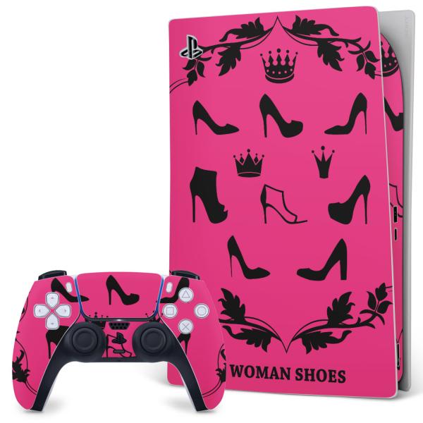 SONY PS5 �f�W�^���G�f�B�V���� �v���C�X�e�[�V���� ��p�������ȃX�L���V�[�� �\�邾���� �f�U�C���X�e�b�J�[  �s���N�@�q�[���@�C�@���@�u���b�N 007509