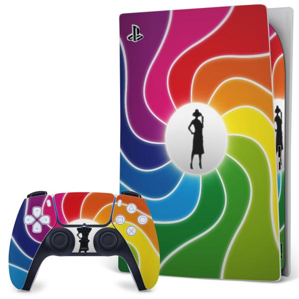 SONY PS5 �f�W�^���G�f�B�V���� �v���C�X�e�[�V���� ��p�������ȃX�L���V�[�� �\�邾���� �f�U�C���X�e�b�J�[  �J���t���@���C���{�[�@�l�� 007613