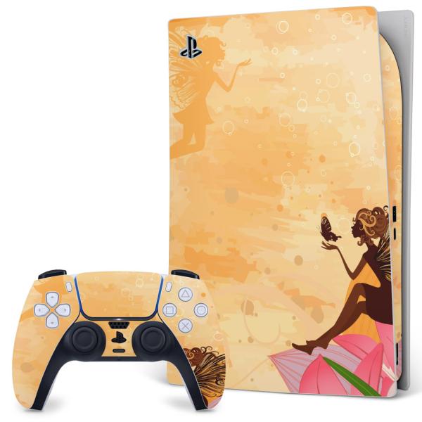 SONY PS5 �f�W�^���G�f�B�V���� �v���C�X�e�[�V���� ��p�������ȃX�L���V�[�� �\�邾���� �f�U�C���X�e�b�J�[  �l���@�ԁ@�t�����[�@�I�����W 007643